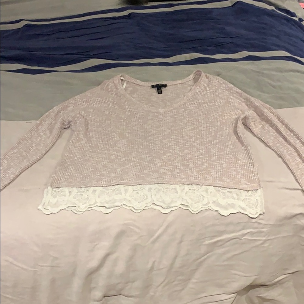2/$15 Jessica Simpson pink sweater top - Picture 2 of 4